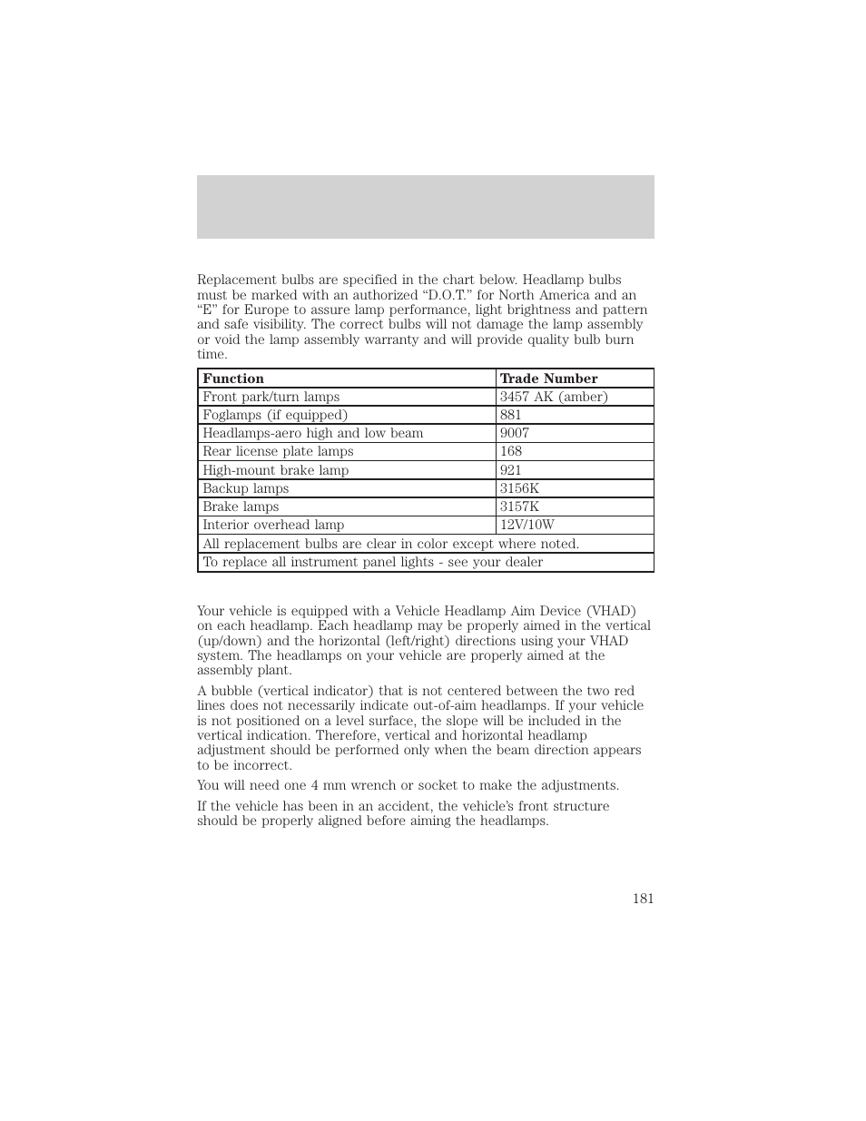 Maintenance and care | FORD 2001 Escort User Manual | Page 181 / 216