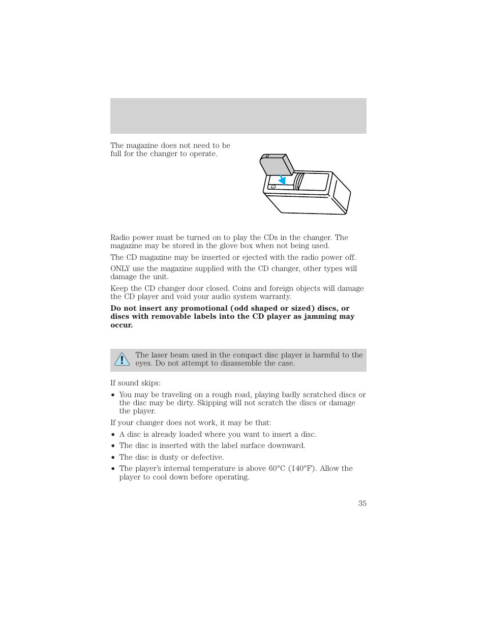 Controls and features | FORD 2001 Escort User Manual | Page 35 / 216