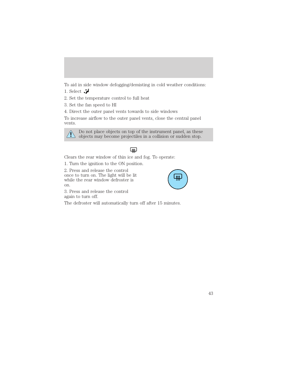 Controls and features | FORD 2001 Escort User Manual | Page 43 / 216