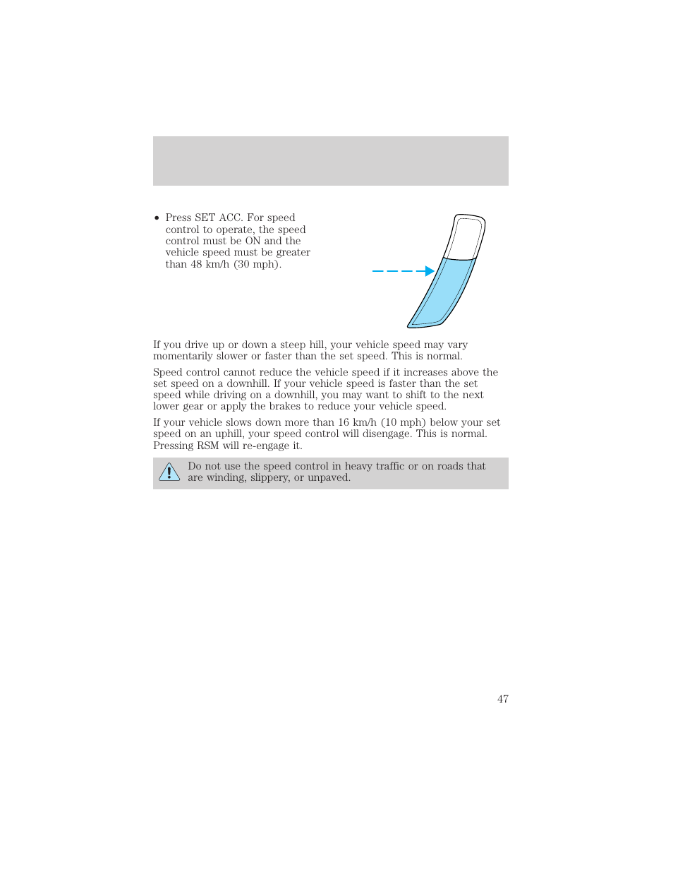 Controls and features | FORD 2001 Escort User Manual | Page 47 / 216