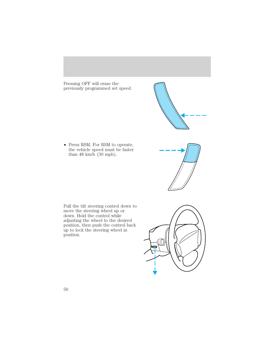 Controls and features | FORD 2001 Escort User Manual | Page 50 / 216