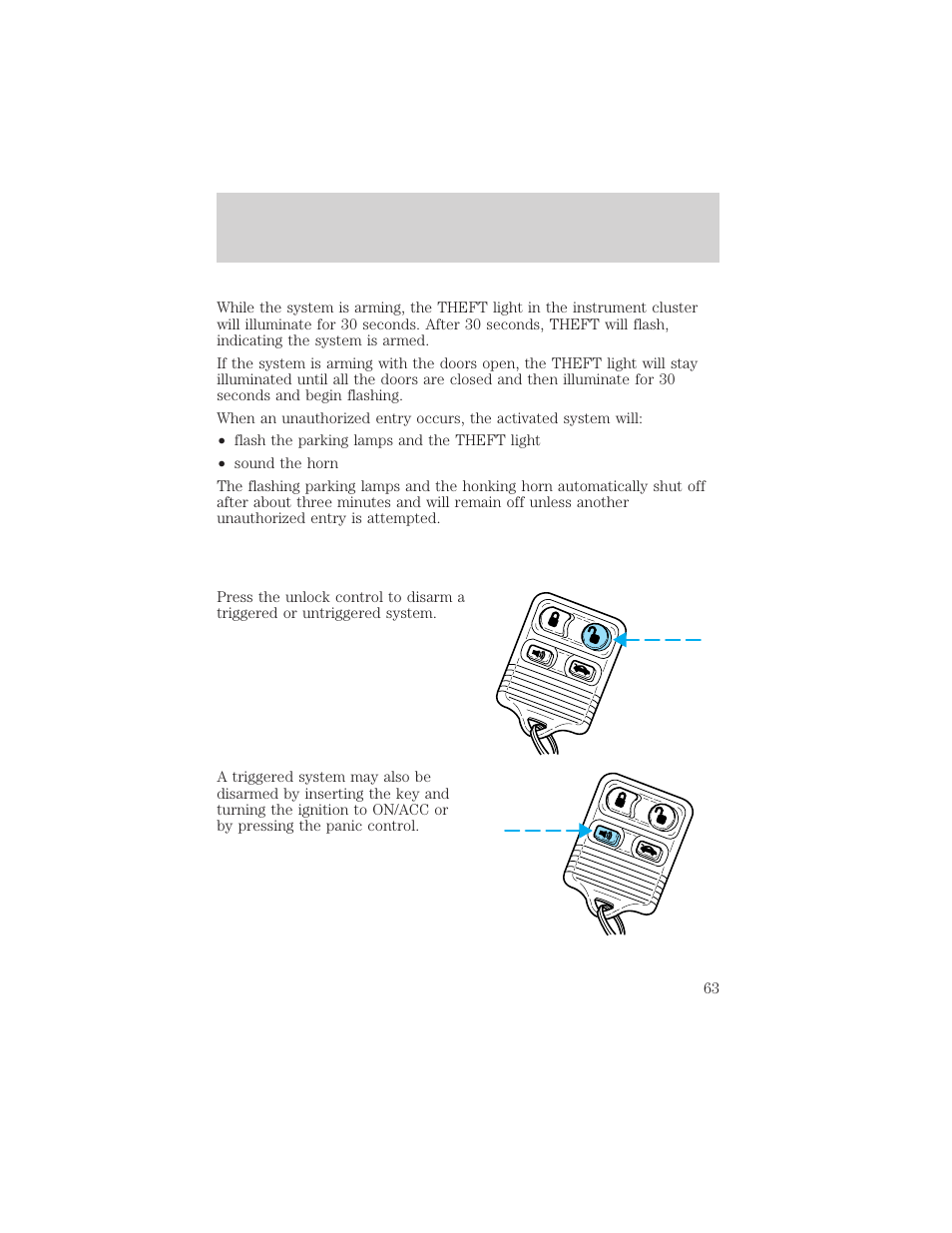 Controls and features | FORD 2001 Escort User Manual | Page 63 / 216