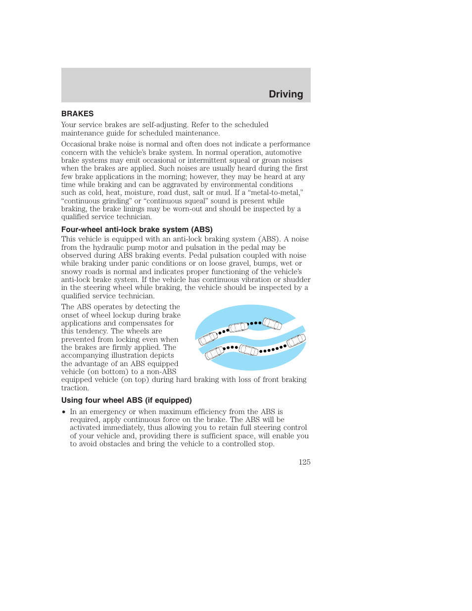 Driving | FORD 2001 Excursion v.2 User Manual | Page 125 / 248
