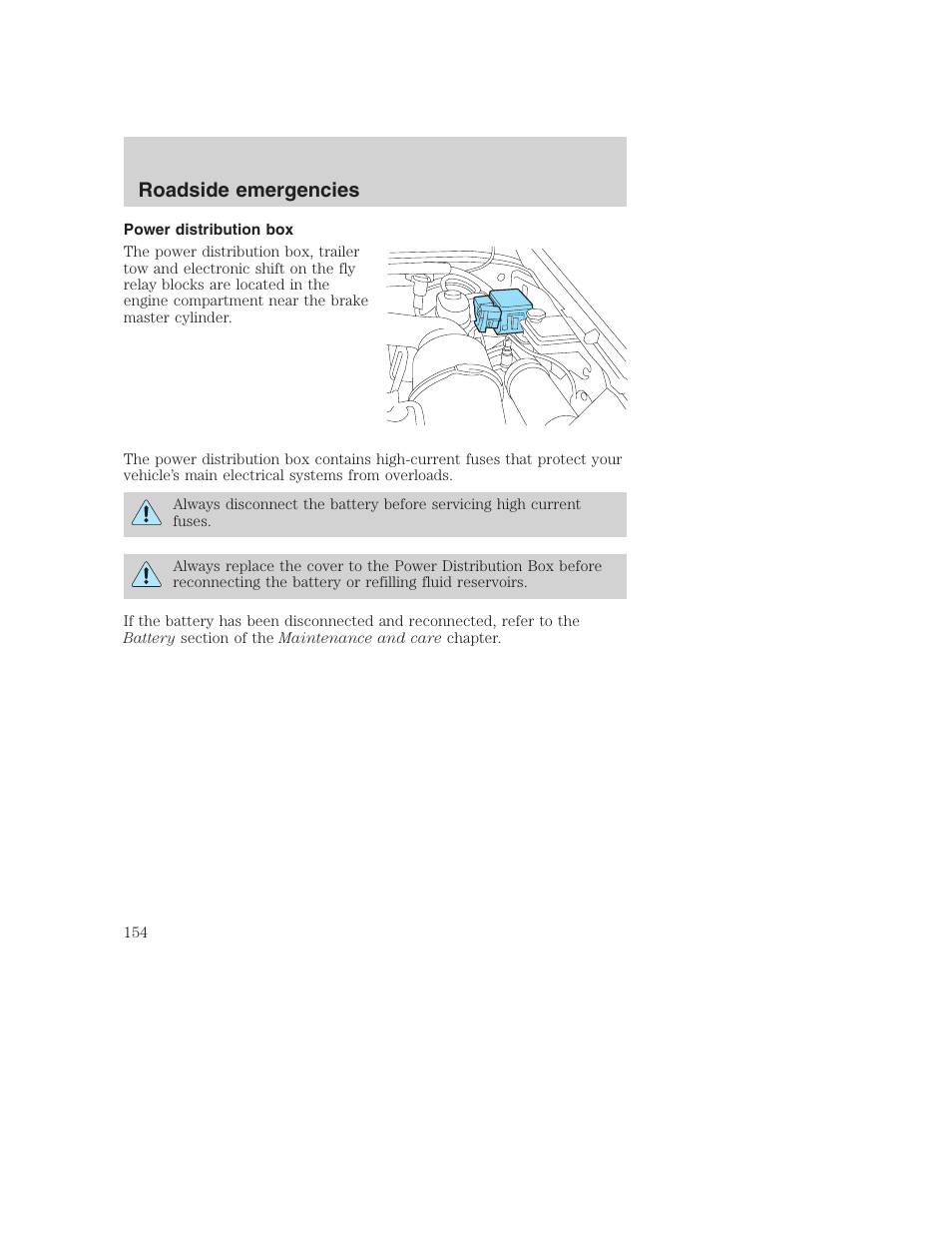 Roadside emergencies | FORD 2001 Excursion v.2 User Manual | Page 154 / 248