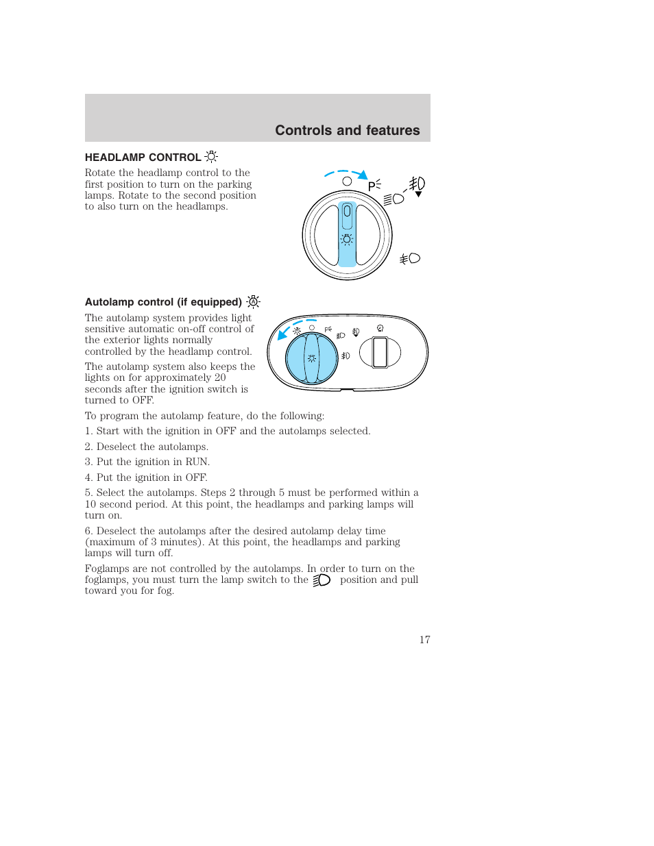 Controls and features | FORD 2001 Excursion v.2 User Manual | Page 17 / 248