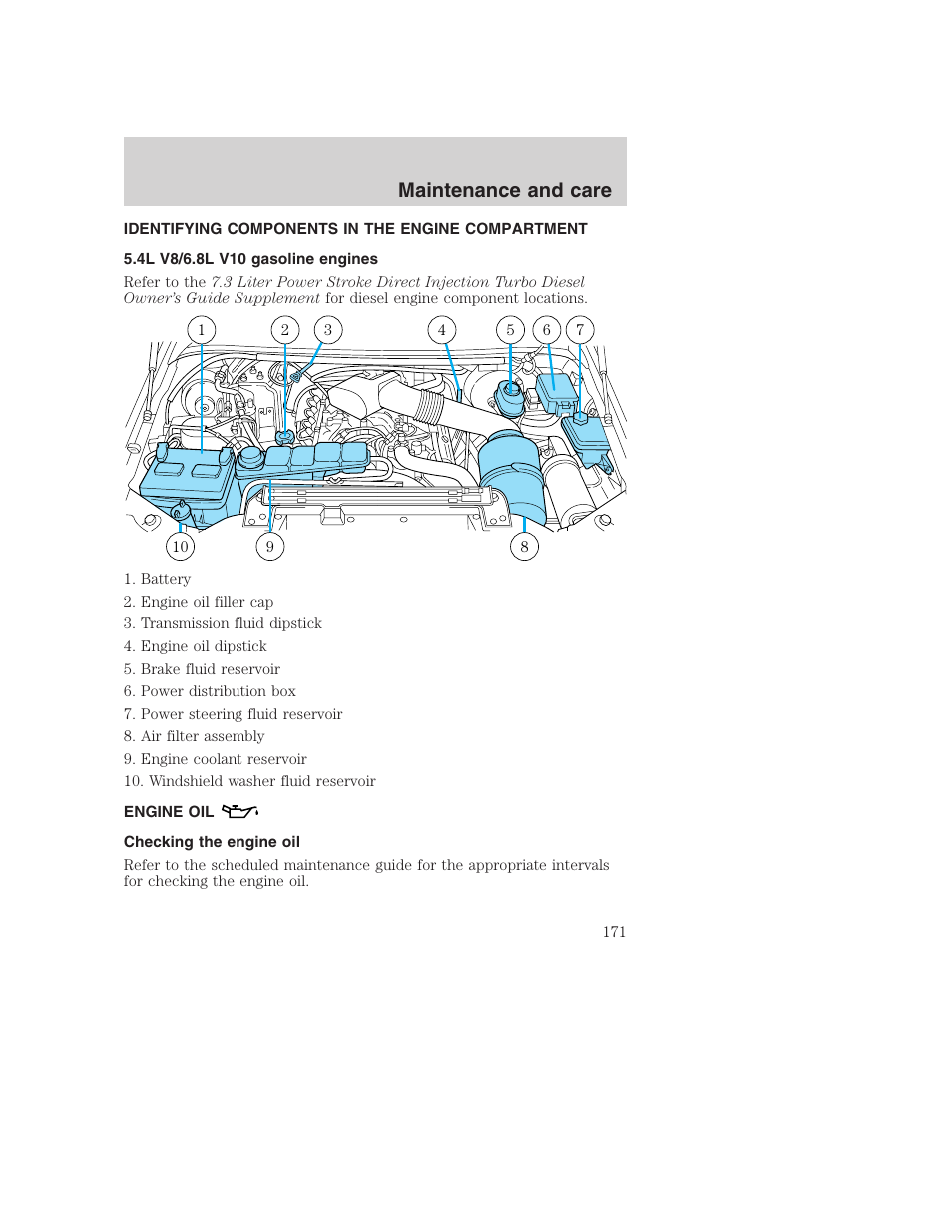 Maintenance and care | FORD 2001 Excursion v.2 User Manual | Page 171 / 248