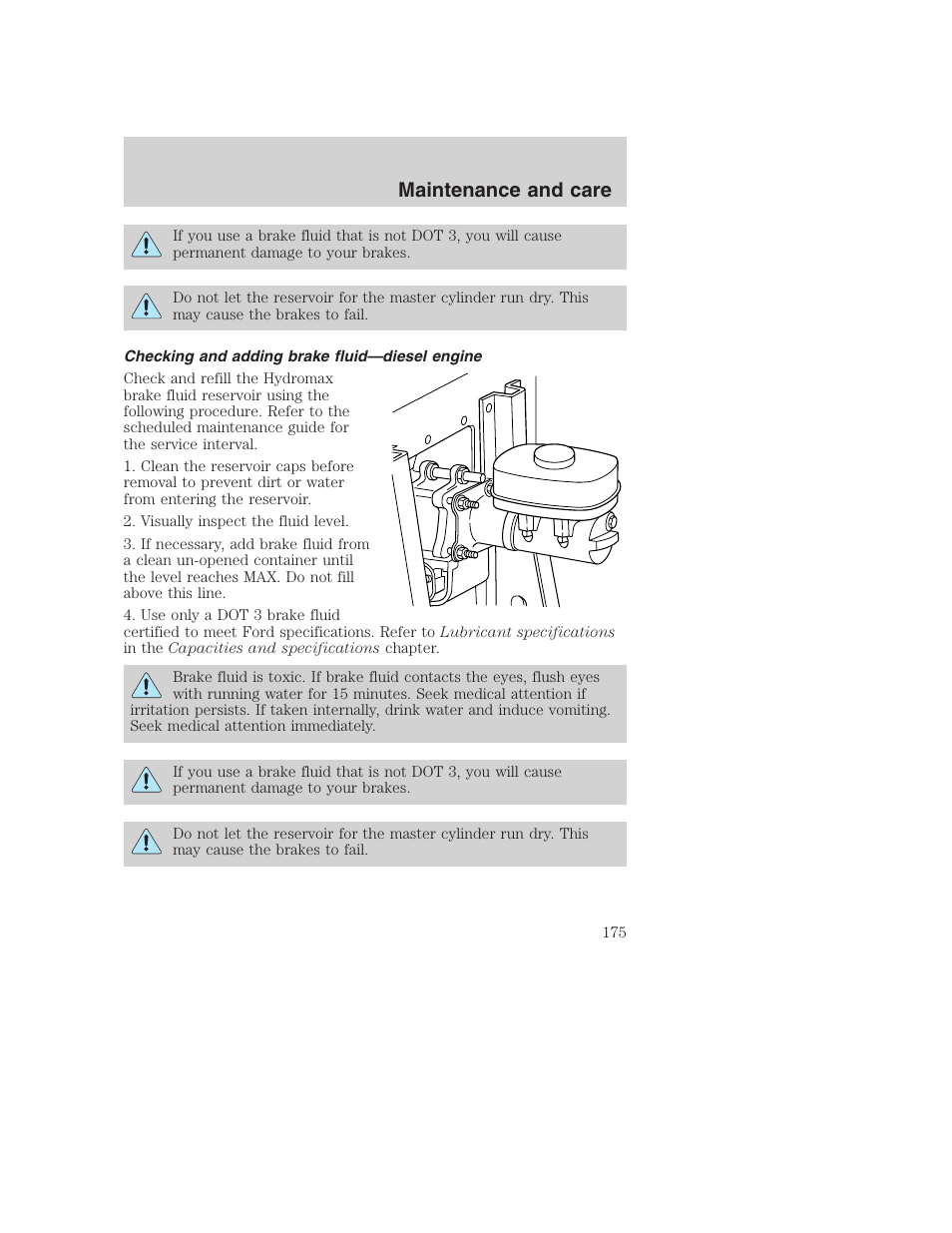 Maintenance and care | FORD 2001 Excursion v.2 User Manual | Page 175 / 248