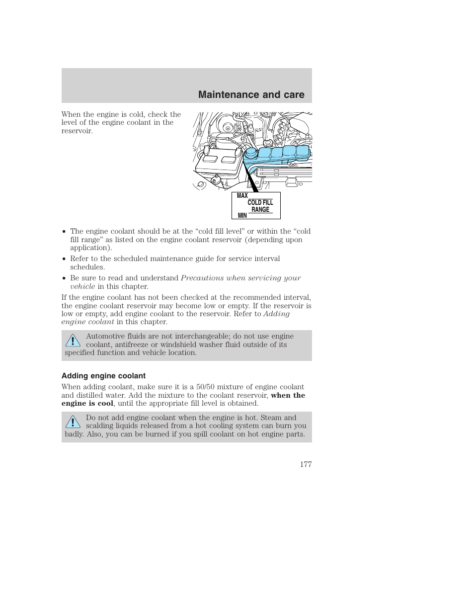 Maintenance and care | FORD 2001 Excursion v.2 User Manual | Page 177 / 248