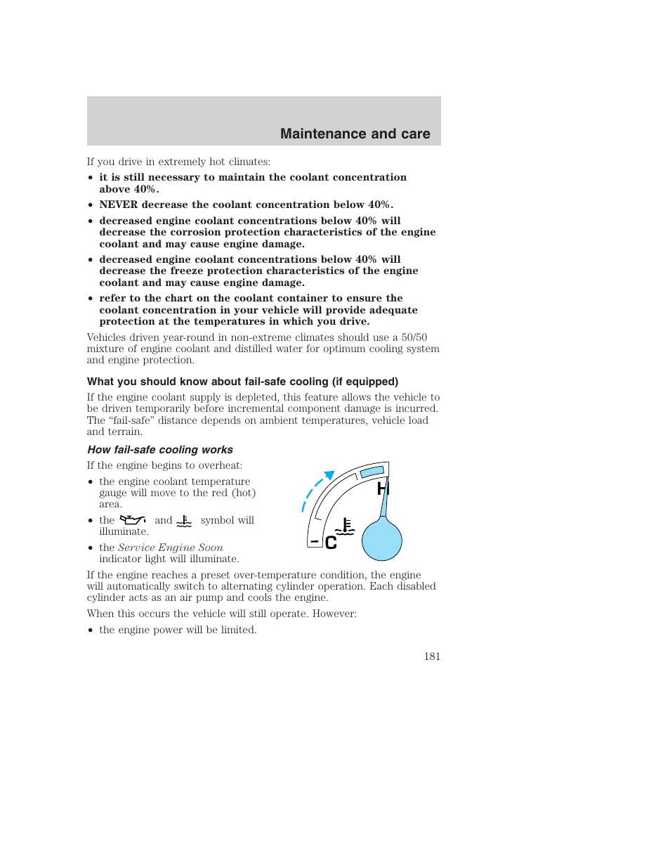 Maintenance and care | FORD 2001 Excursion v.2 User Manual | Page 181 / 248