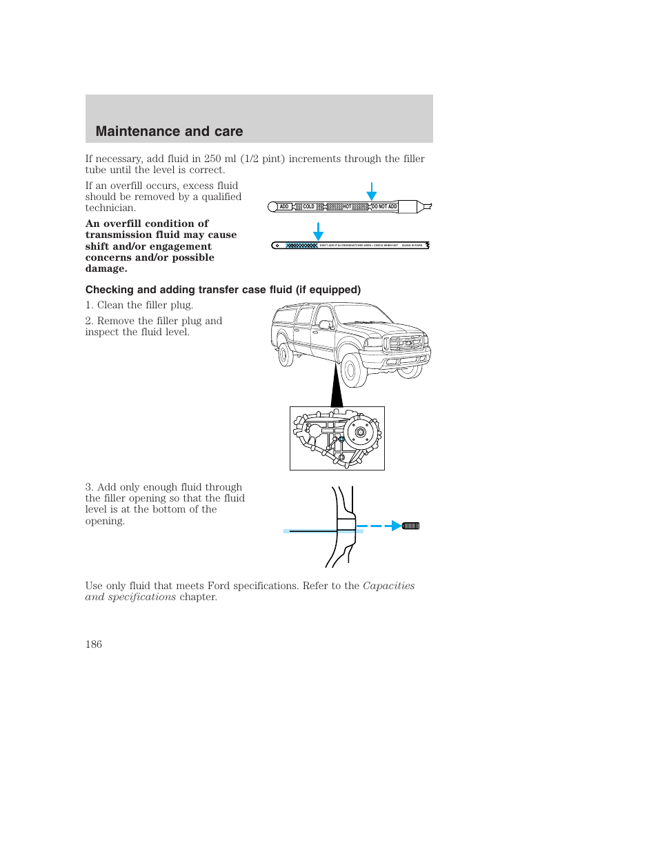 Maintenance and care | FORD 2001 Excursion v.2 User Manual | Page 186 / 248