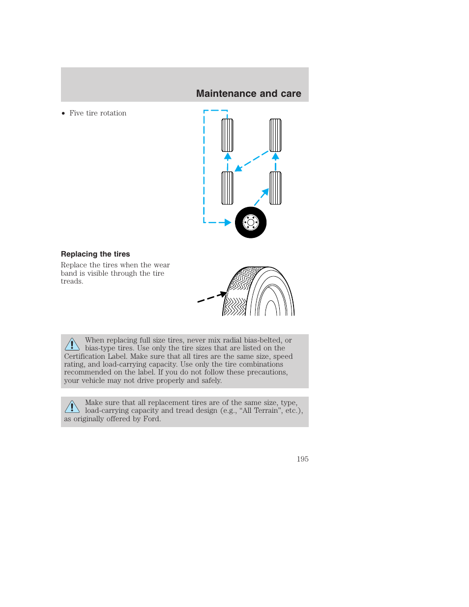 Maintenance and care | FORD 2001 Excursion v.2 User Manual | Page 195 / 248