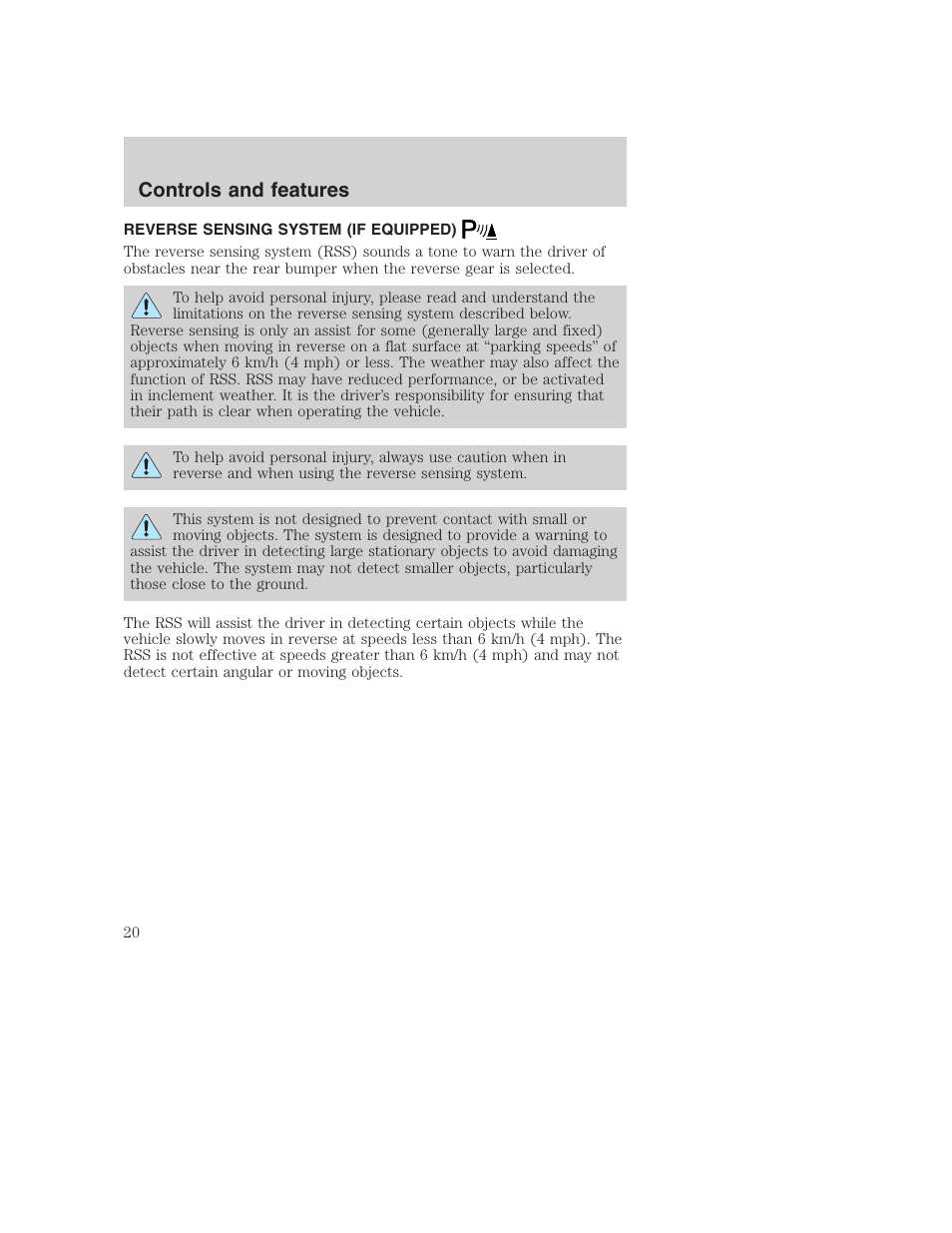 Controls and features | FORD 2001 Excursion v.2 User Manual | Page 20 / 248