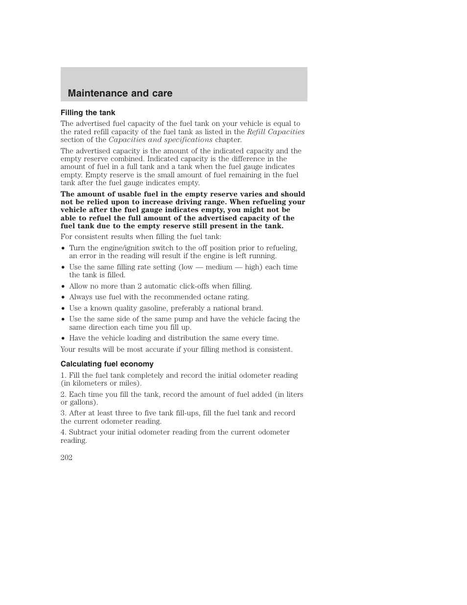 Maintenance and care | FORD 2001 Excursion v.2 User Manual | Page 202 / 248