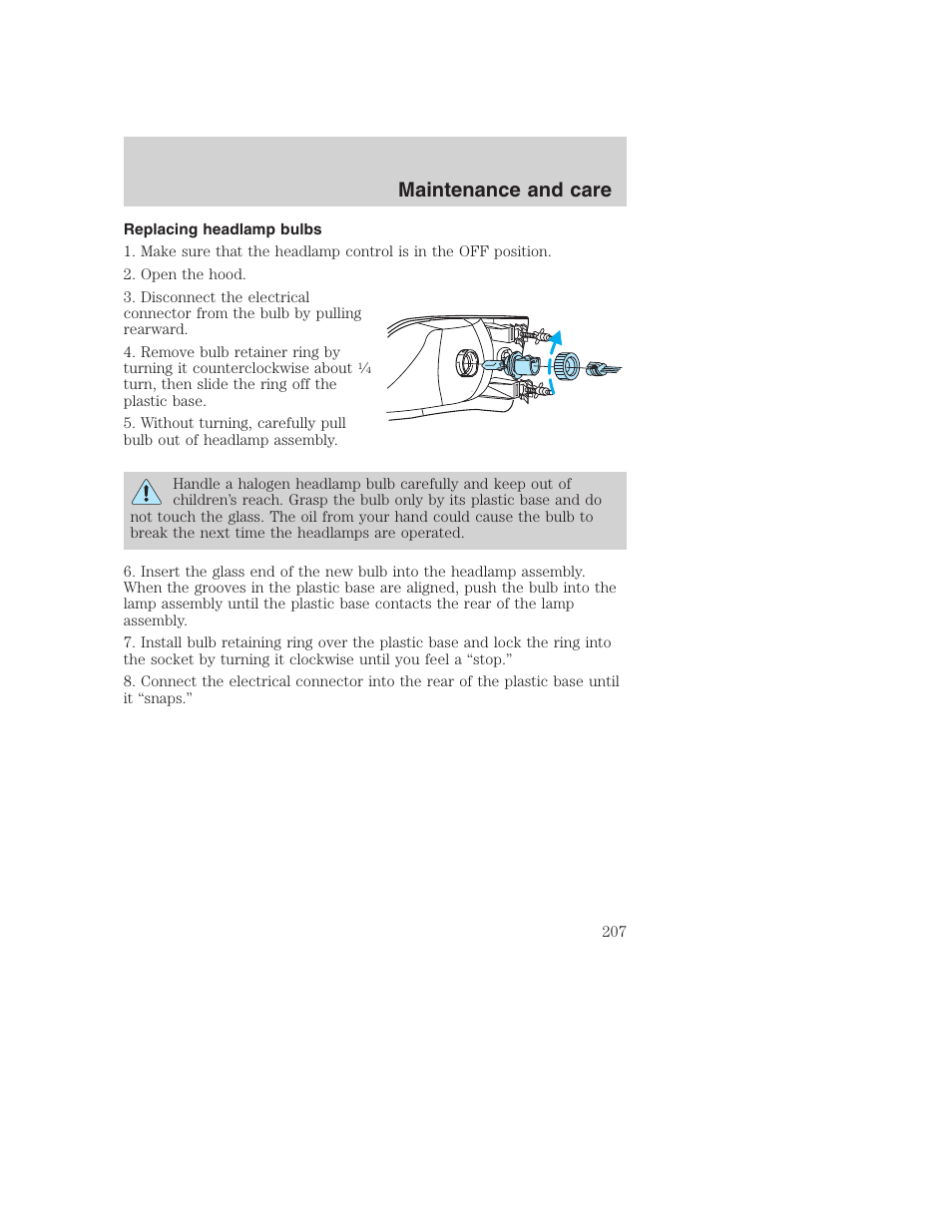 Maintenance and care | FORD 2001 Excursion v.2 User Manual | Page 207 / 248