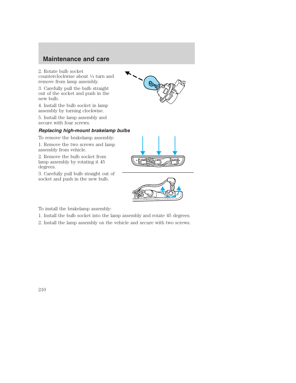 Maintenance and care | FORD 2001 Excursion v.2 User Manual | Page 210 / 248