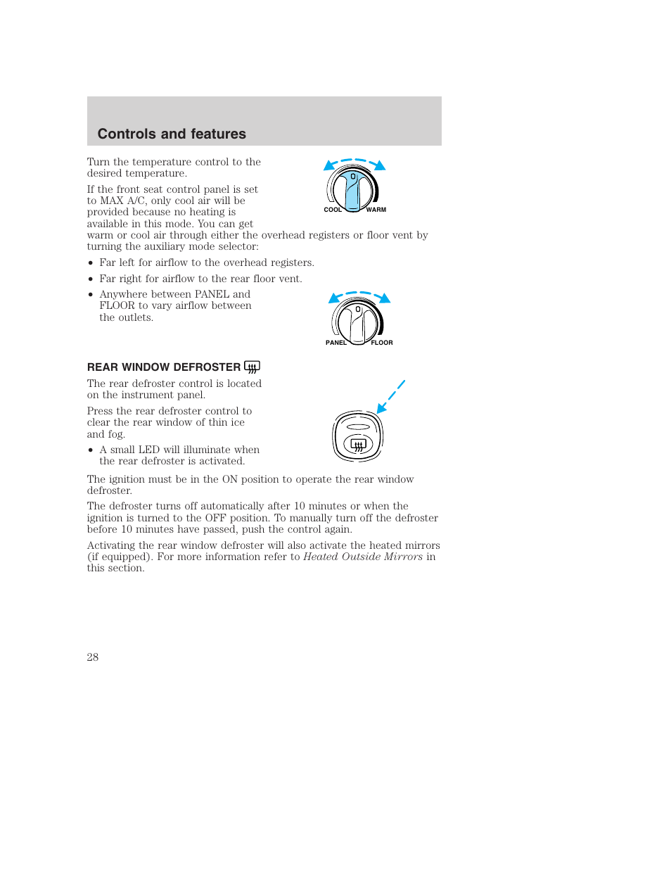 Controls and features | FORD 2001 Excursion v.2 User Manual | Page 28 / 248
