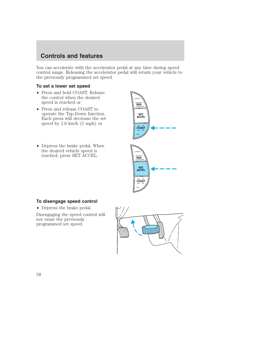 Controls and features | FORD 2001 Excursion v.2 User Manual | Page 58 / 248