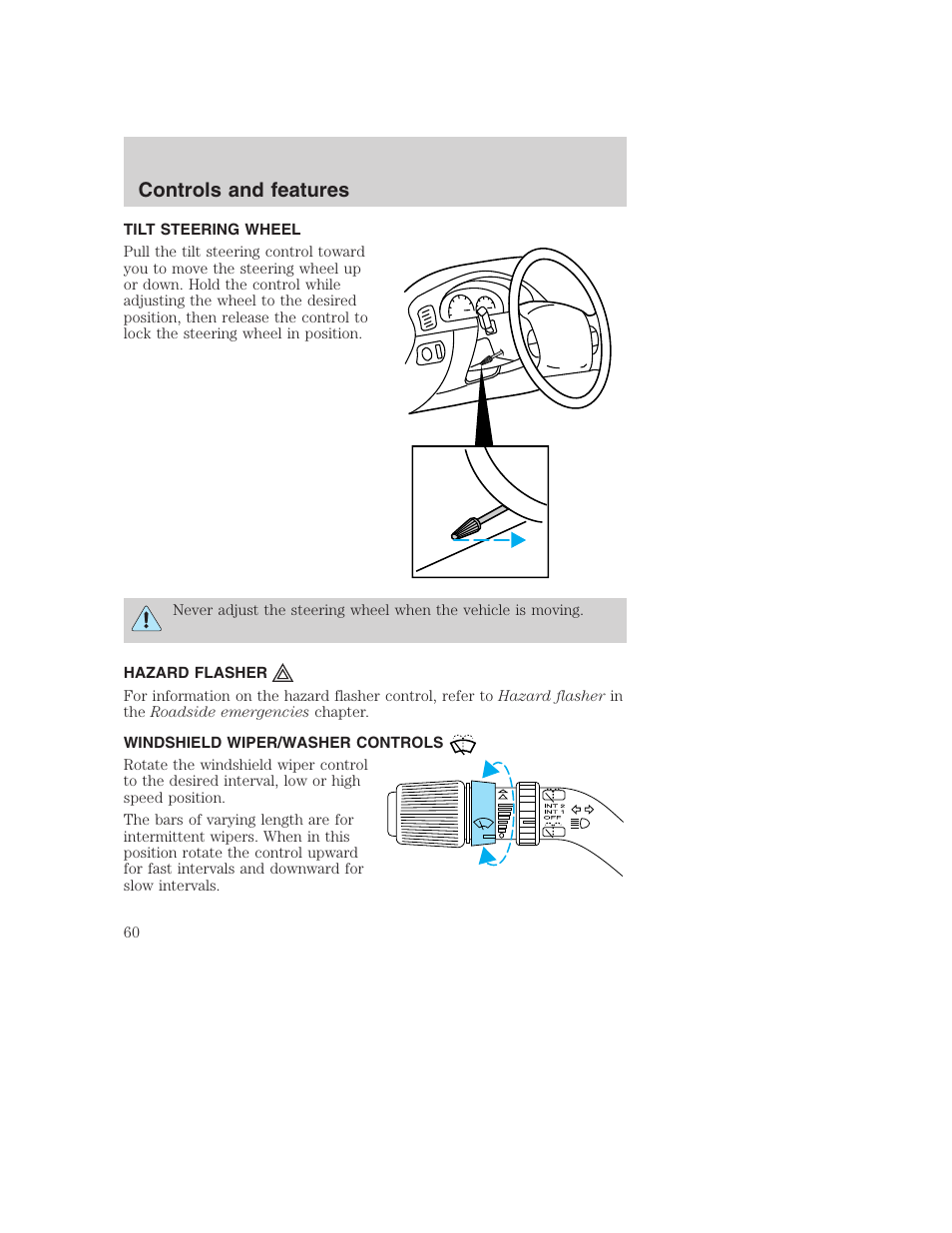 Controls and features | FORD 2001 Excursion v.2 User Manual | Page 60 / 248