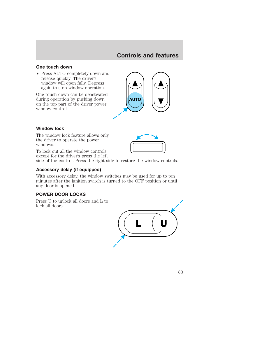 FORD 2001 Excursion v.2 User Manual | Page 63 / 248