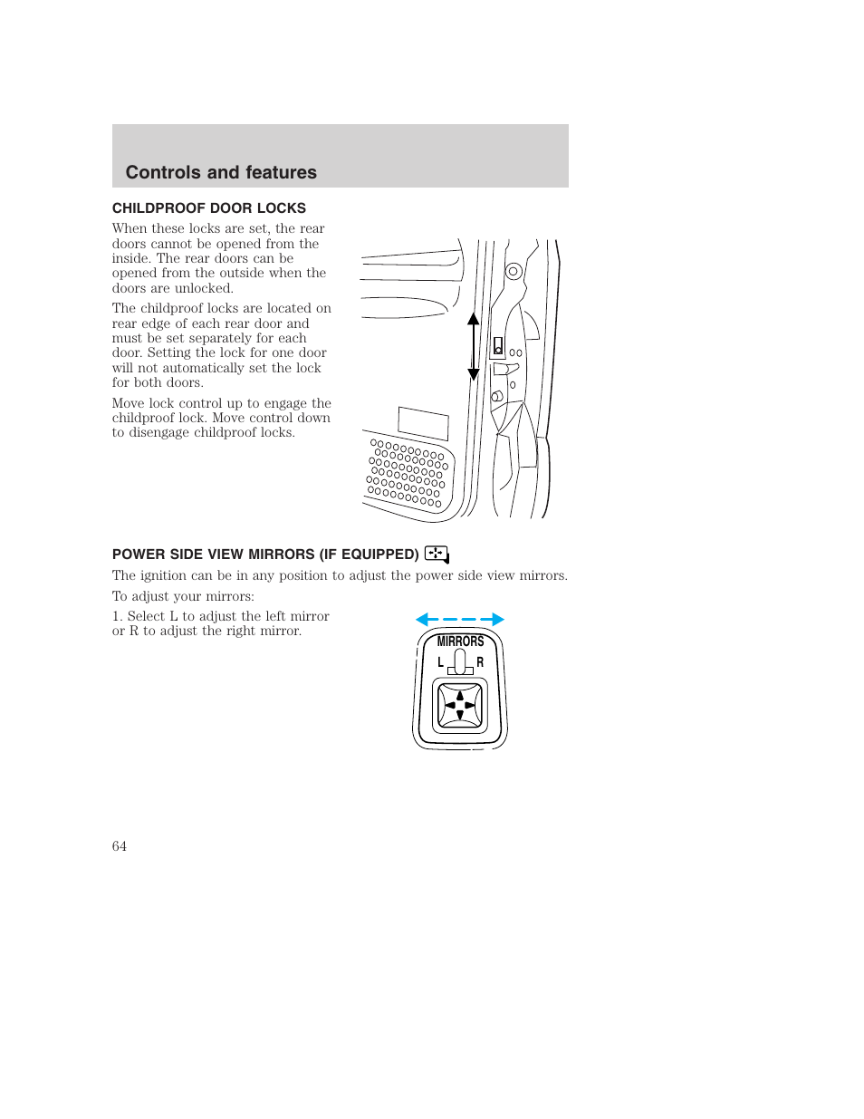 Controls and features | FORD 2001 Excursion v.2 User Manual | Page 64 / 248