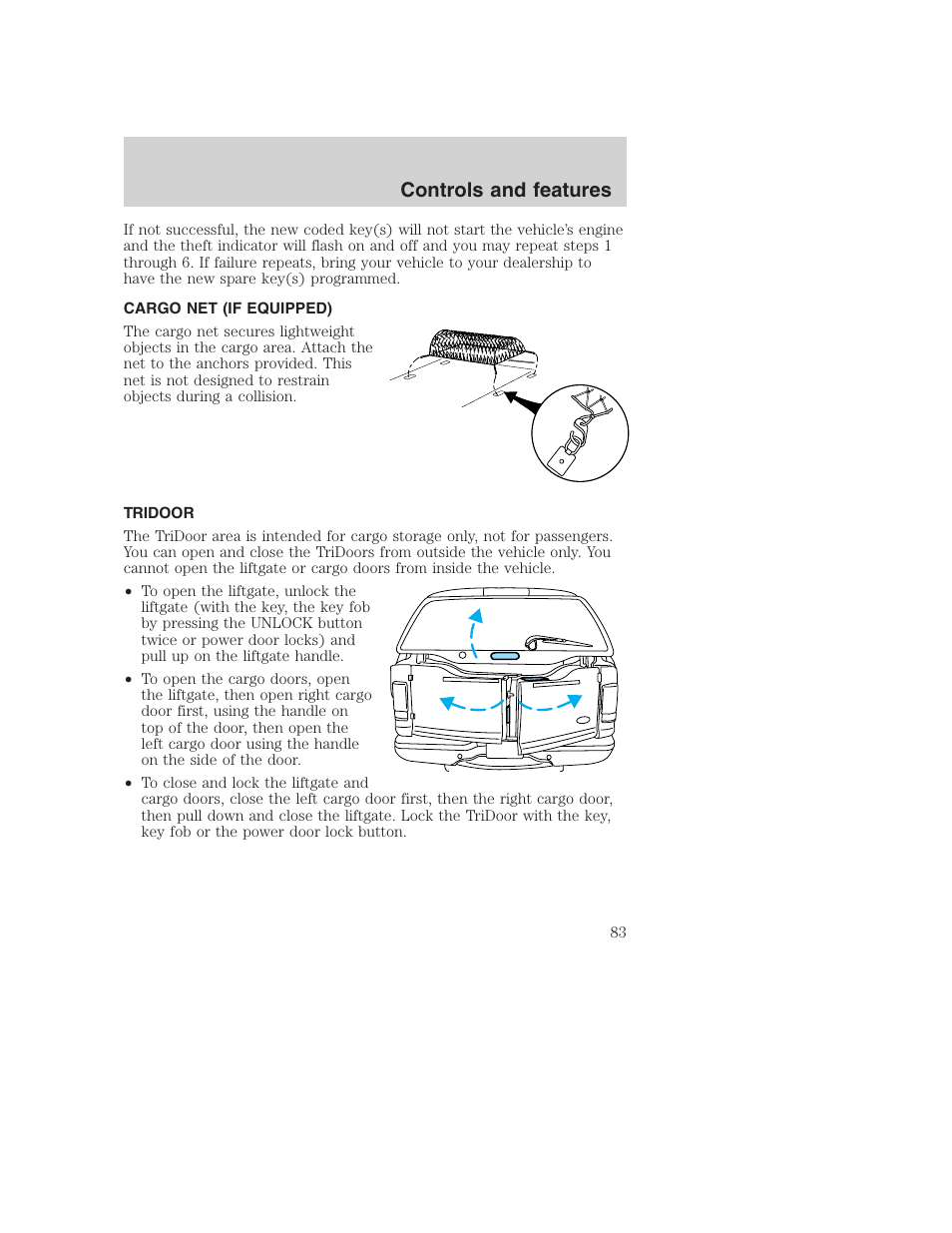Controls and features | FORD 2001 Excursion v.2 User Manual | Page 83 / 248