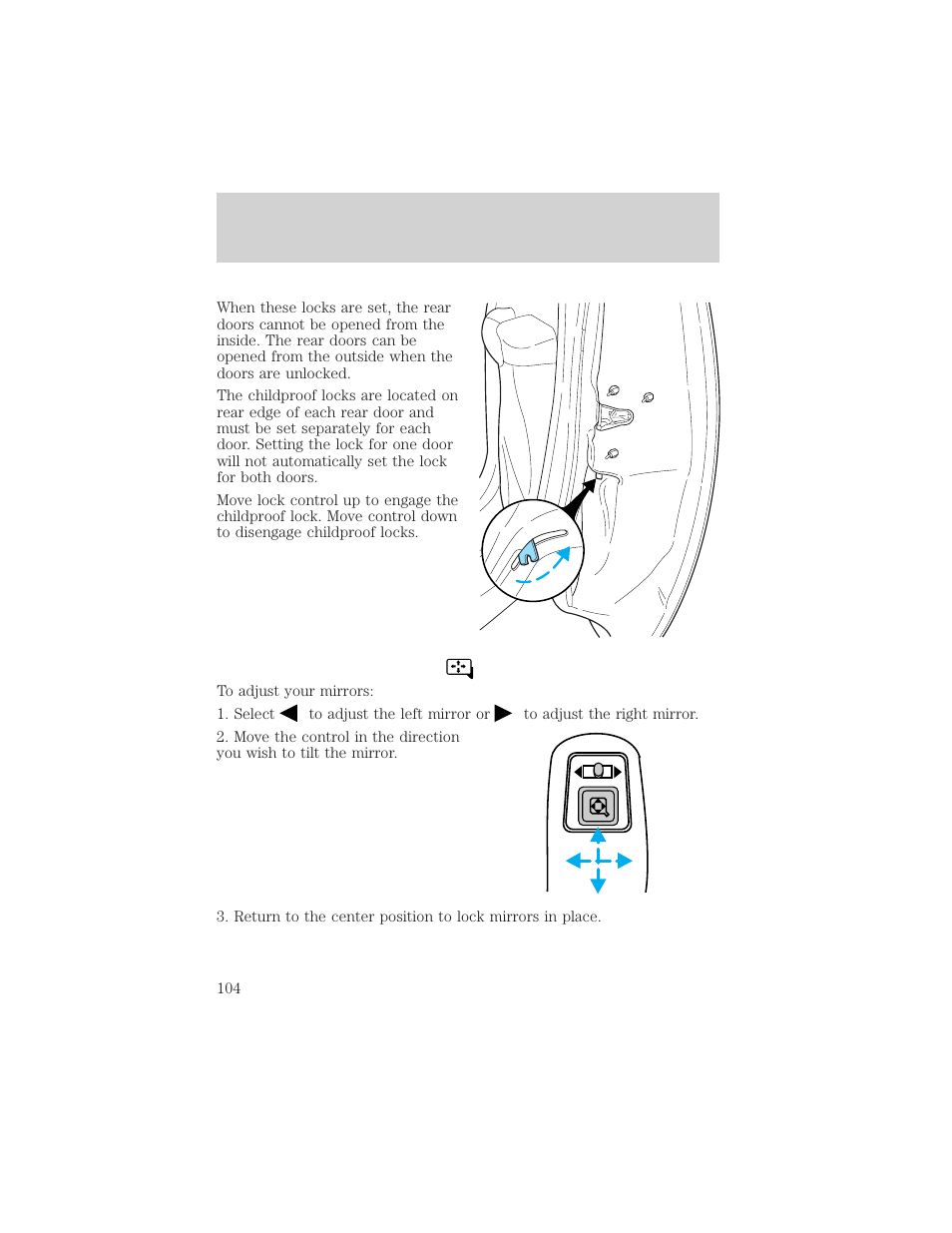 Controls and features | FORD 2001 Explorer User Manual | Page 104 / 288