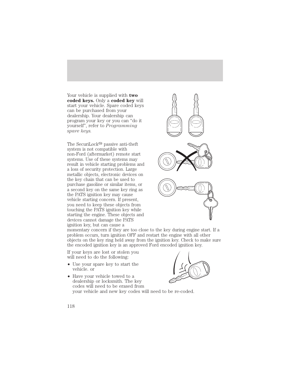 Controls and features | FORD 2001 Explorer User Manual | Page 118 / 288