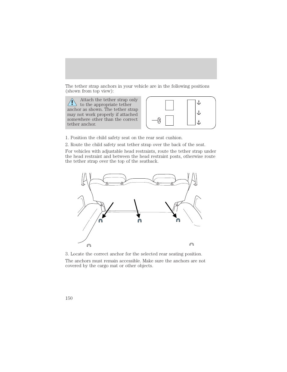 Seating and safety restraints | FORD 2001 Explorer User Manual | Page 150 / 288