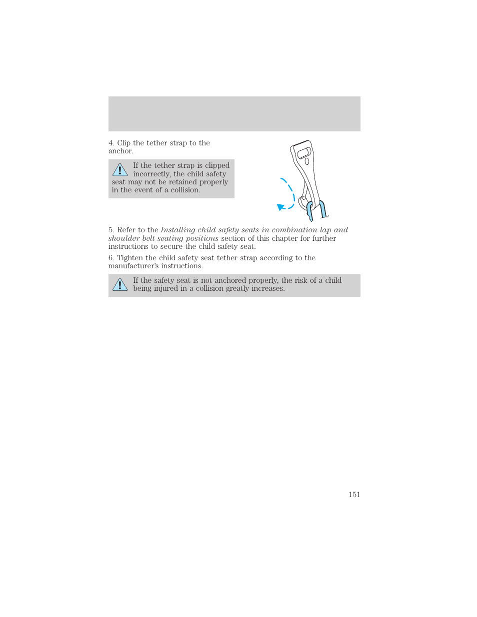 Seating and safety restraints | FORD 2001 Explorer User Manual | Page 151 / 288