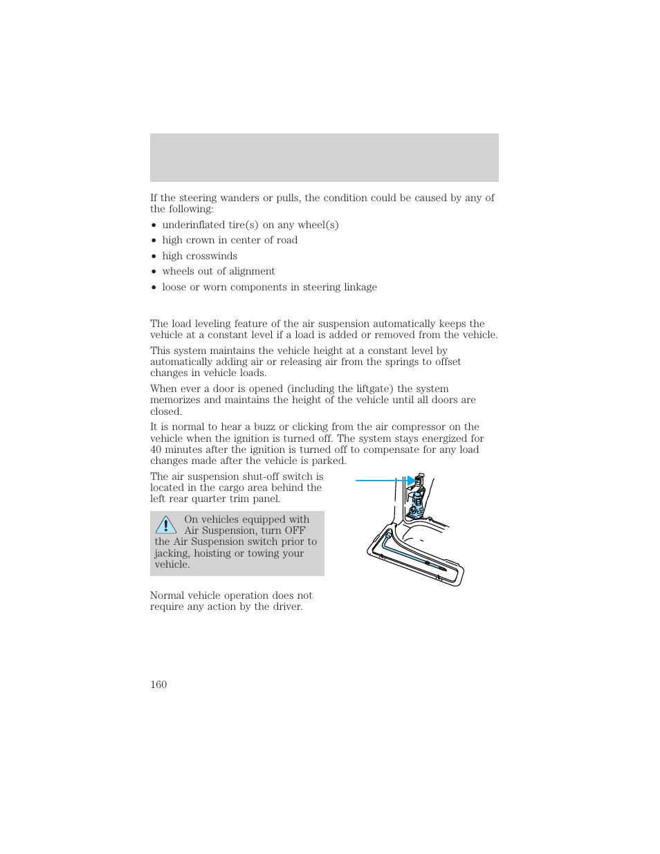 Driving | FORD 2001 Explorer User Manual | Page 160 / 288