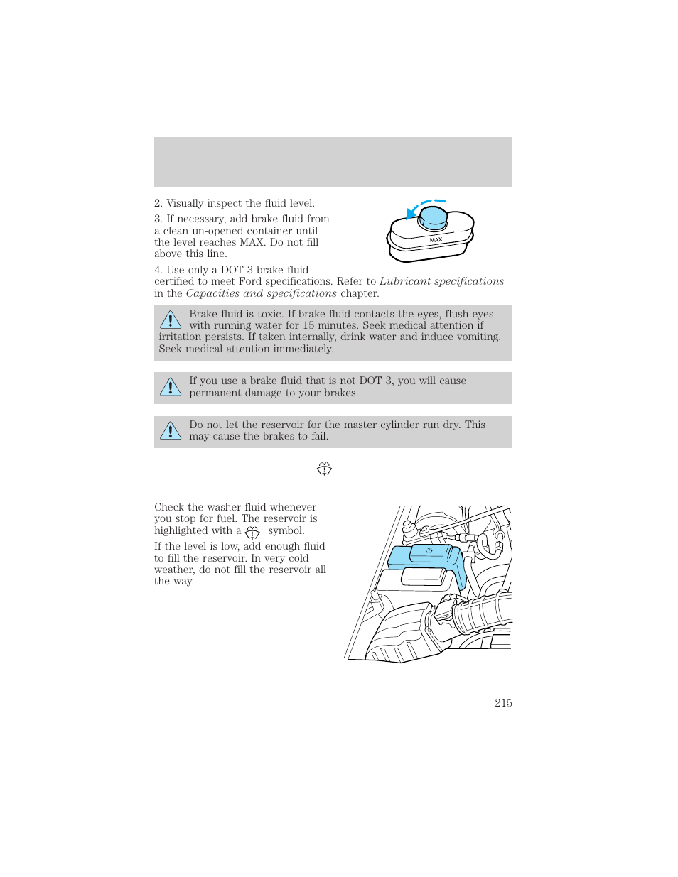 Maintenance and care | FORD 2001 Explorer User Manual | Page 215 / 288