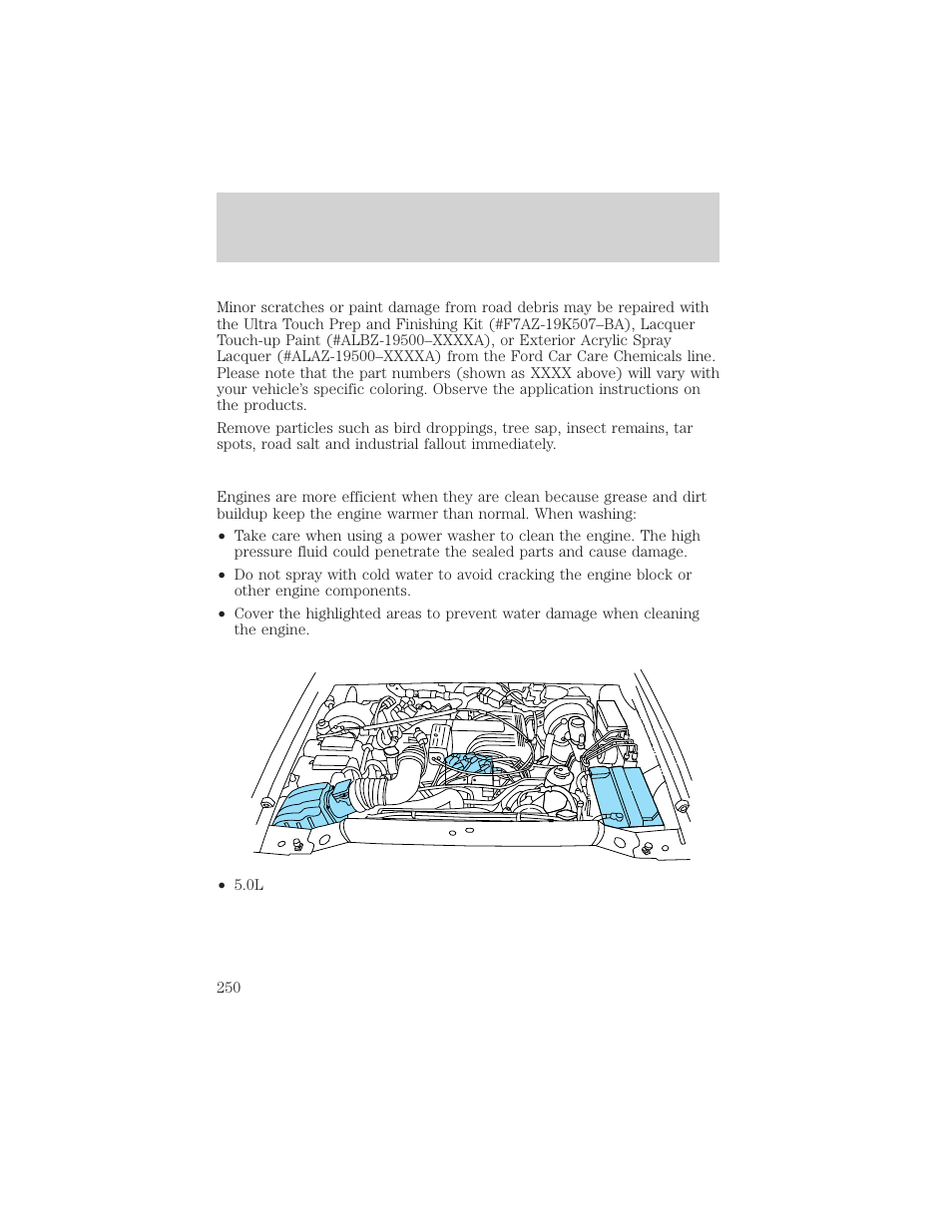 Maintenance and care | FORD 2001 Explorer User Manual | Page 250 / 288