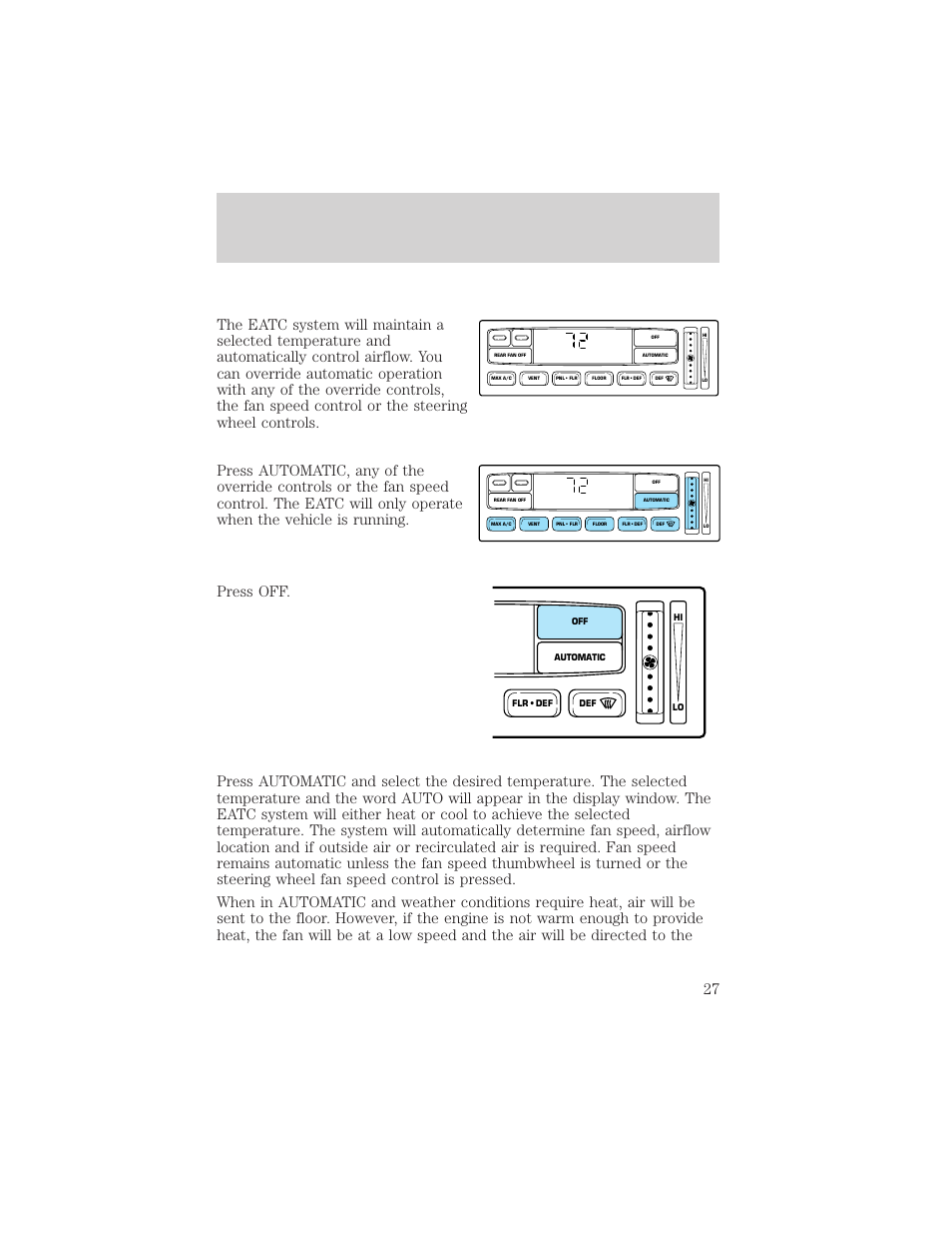 Controls and features | FORD 2001 Explorer User Manual | Page 27 / 288