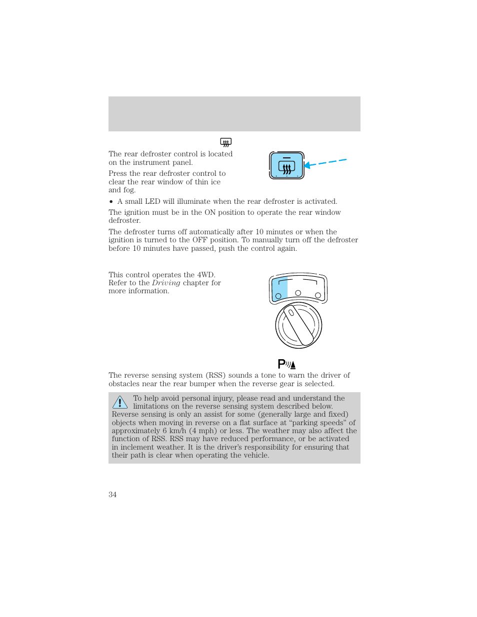 Controls and features | FORD 2001 Explorer User Manual | Page 34 / 288