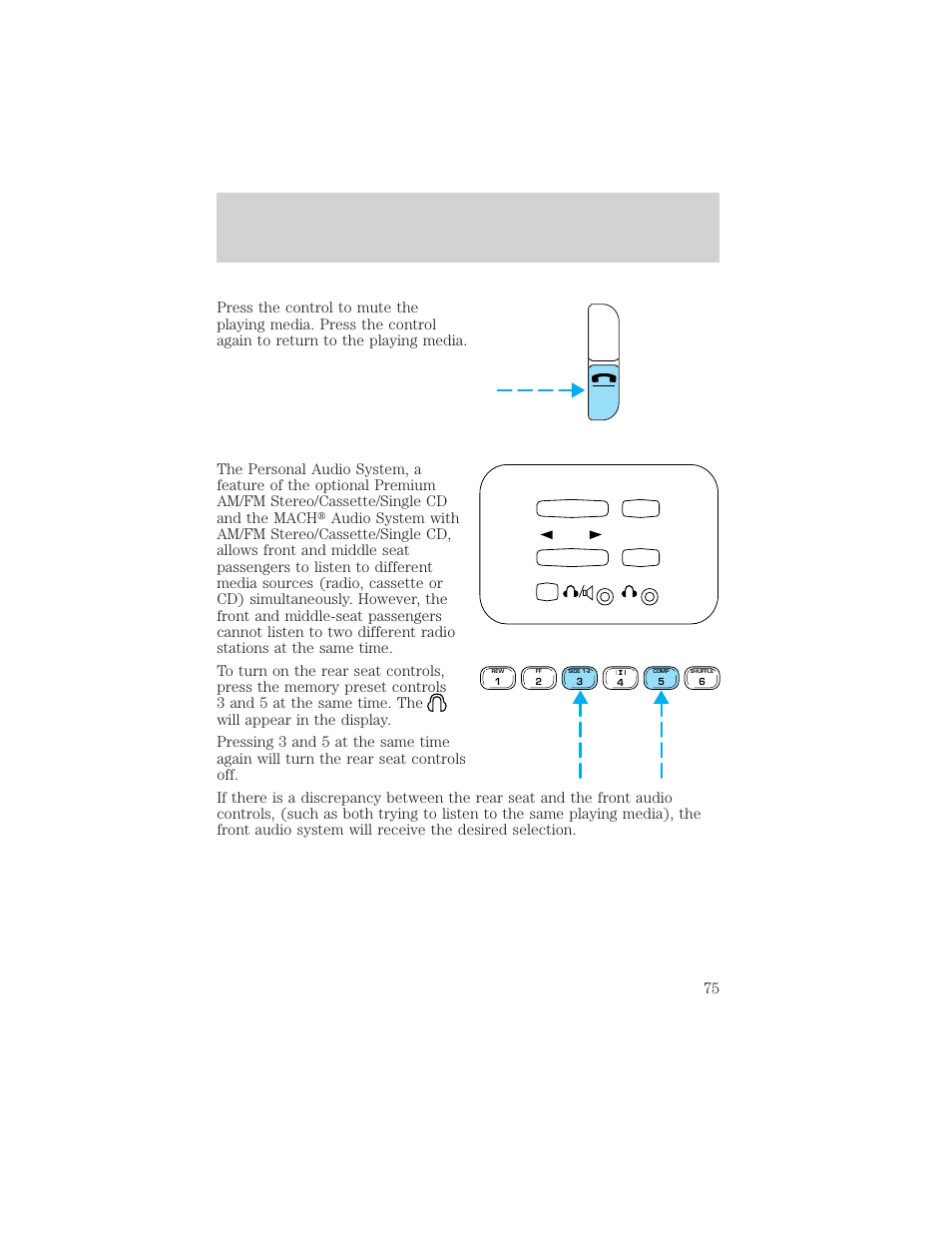 Controls and features | FORD 2001 Explorer User Manual | Page 75 / 288