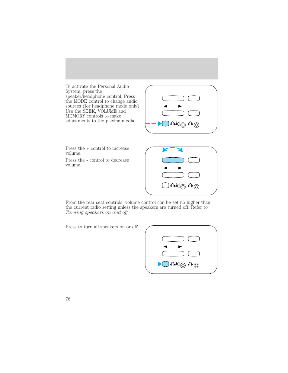 Controls and features | FORD 2001 Explorer User Manual | Page 76 / 288