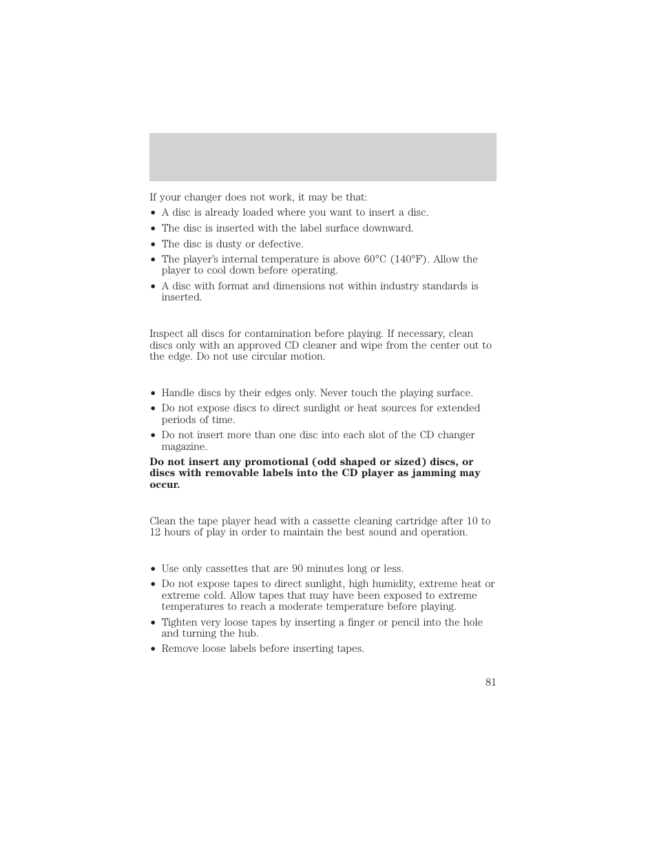 Controls and features | FORD 2001 Explorer User Manual | Page 81 / 288