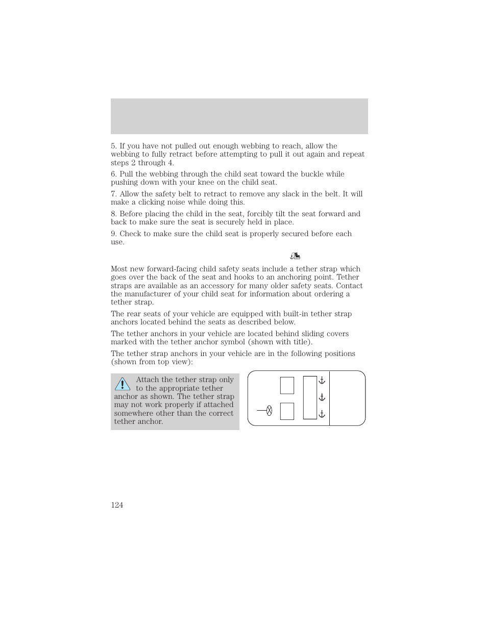 Seating and safety restraints | FORD 2001 Explorer Sport Trac User Manual | Page 124 / 264