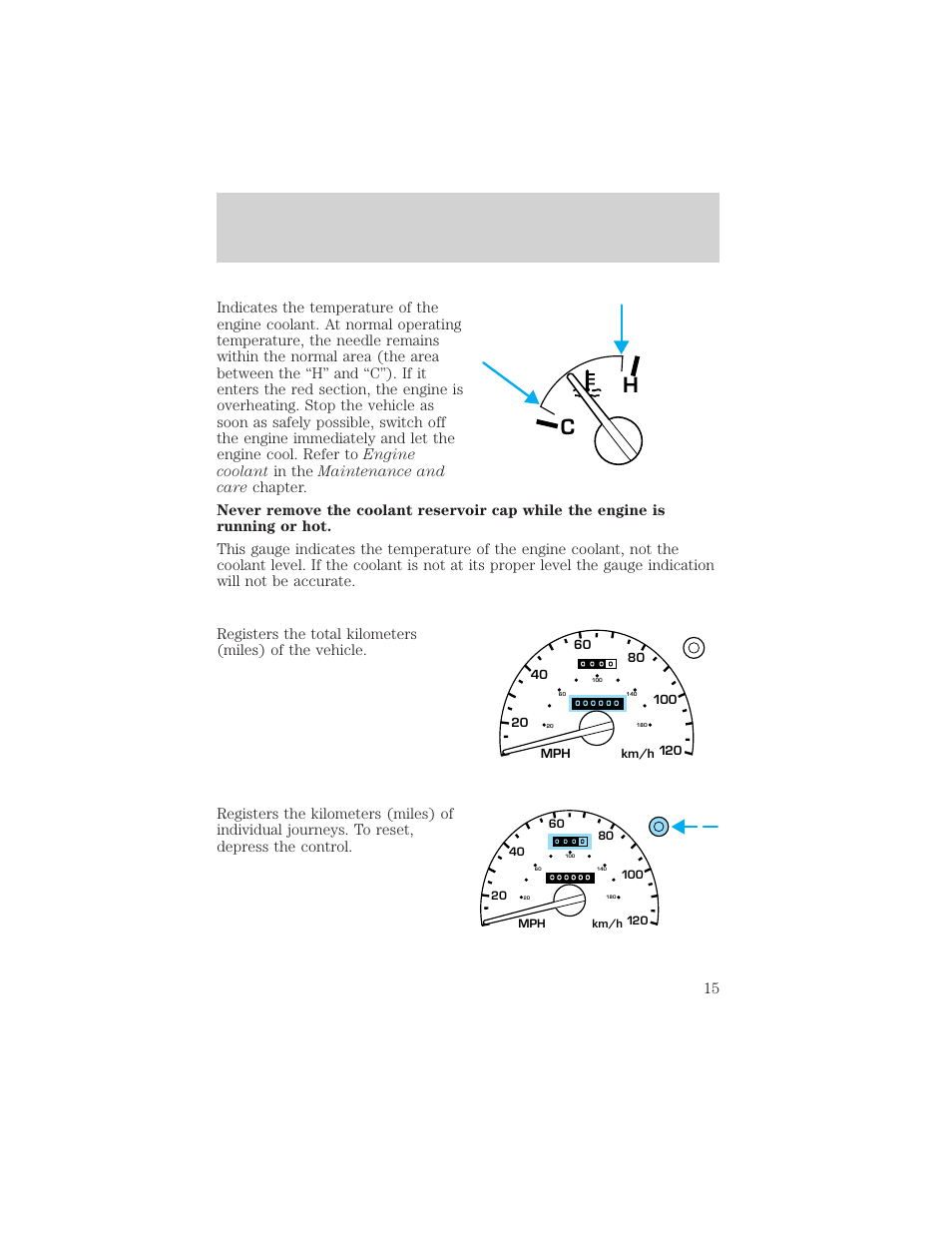 Instrumentation | FORD 2001 Explorer Sport Trac User Manual | Page 15 / 264