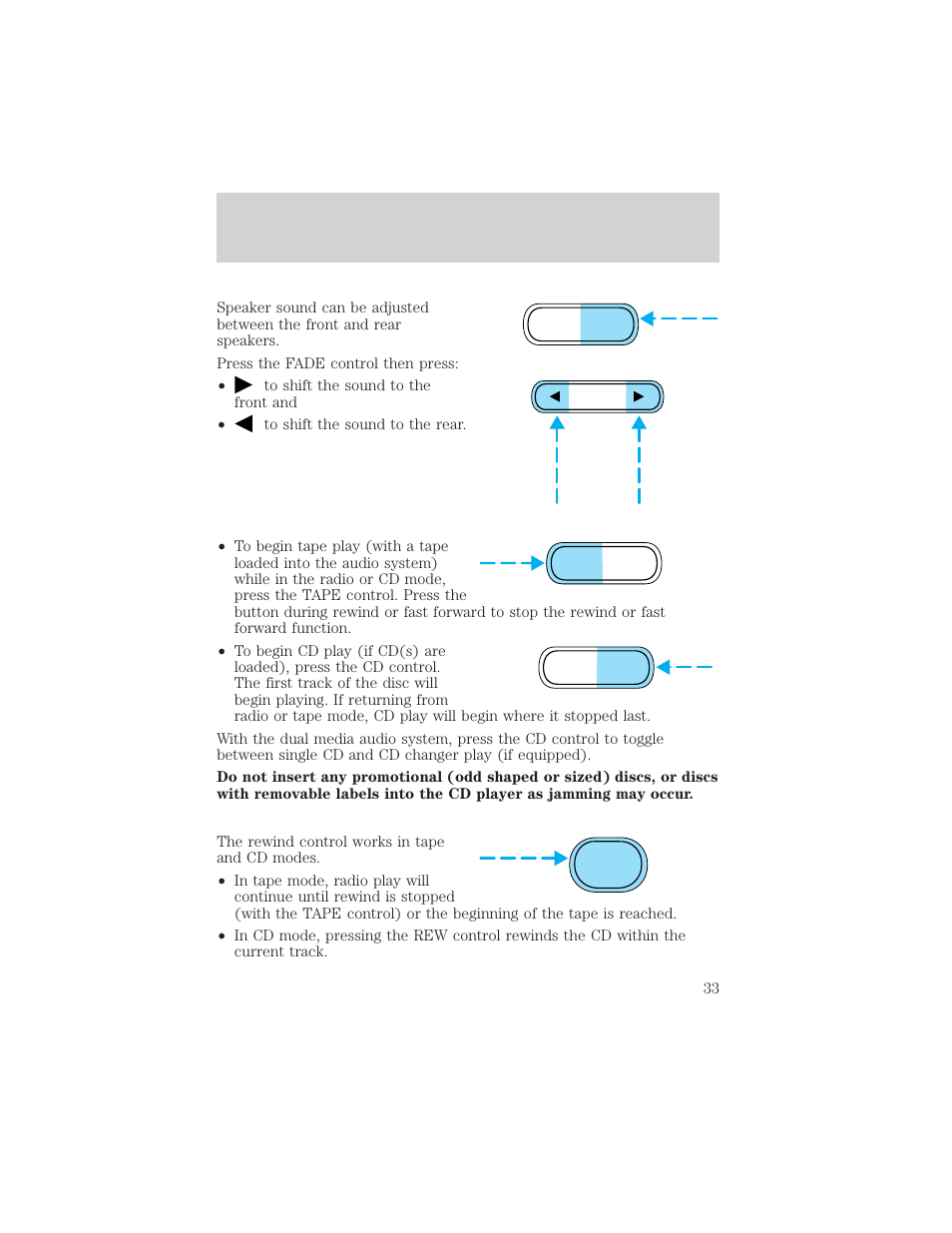 Controls and features | FORD 2001 Explorer Sport Trac User Manual | Page 33 / 264