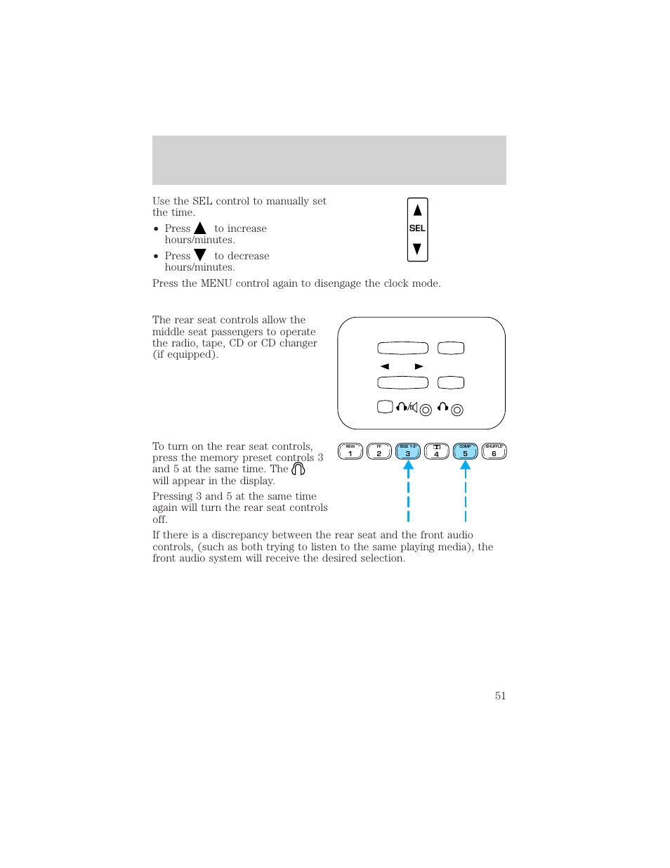 Controls and features | FORD 2001 Explorer Sport Trac User Manual | Page 51 / 264