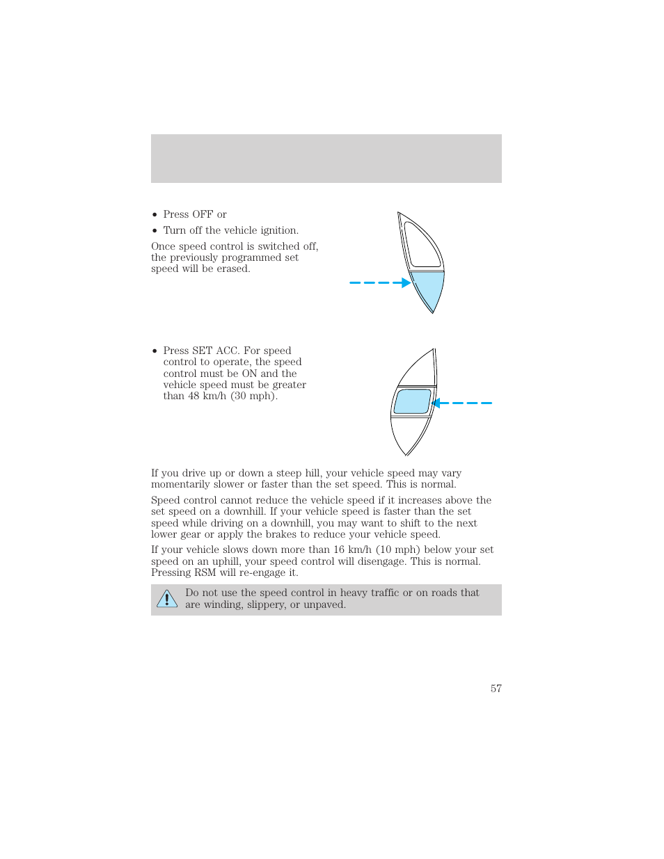 Controls and features | FORD 2001 Explorer Sport Trac User Manual | Page 57 / 264