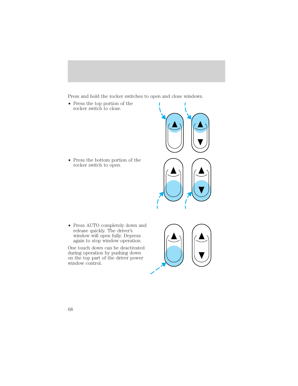 Controls and features | FORD 2001 Explorer Sport Trac User Manual | Page 68 / 264