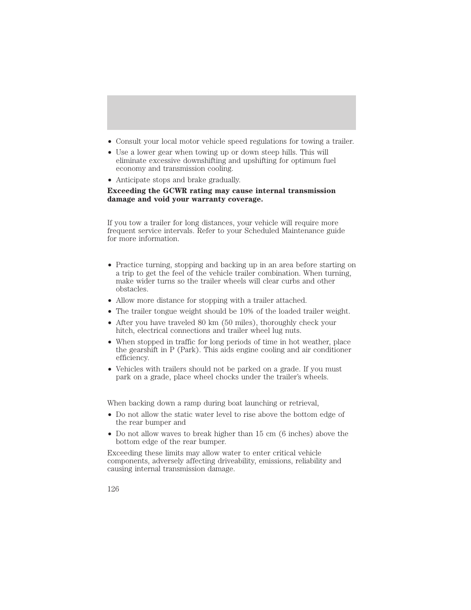 Driving | FORD 2001 F-150 v.1 User Manual | Page 126 / 224