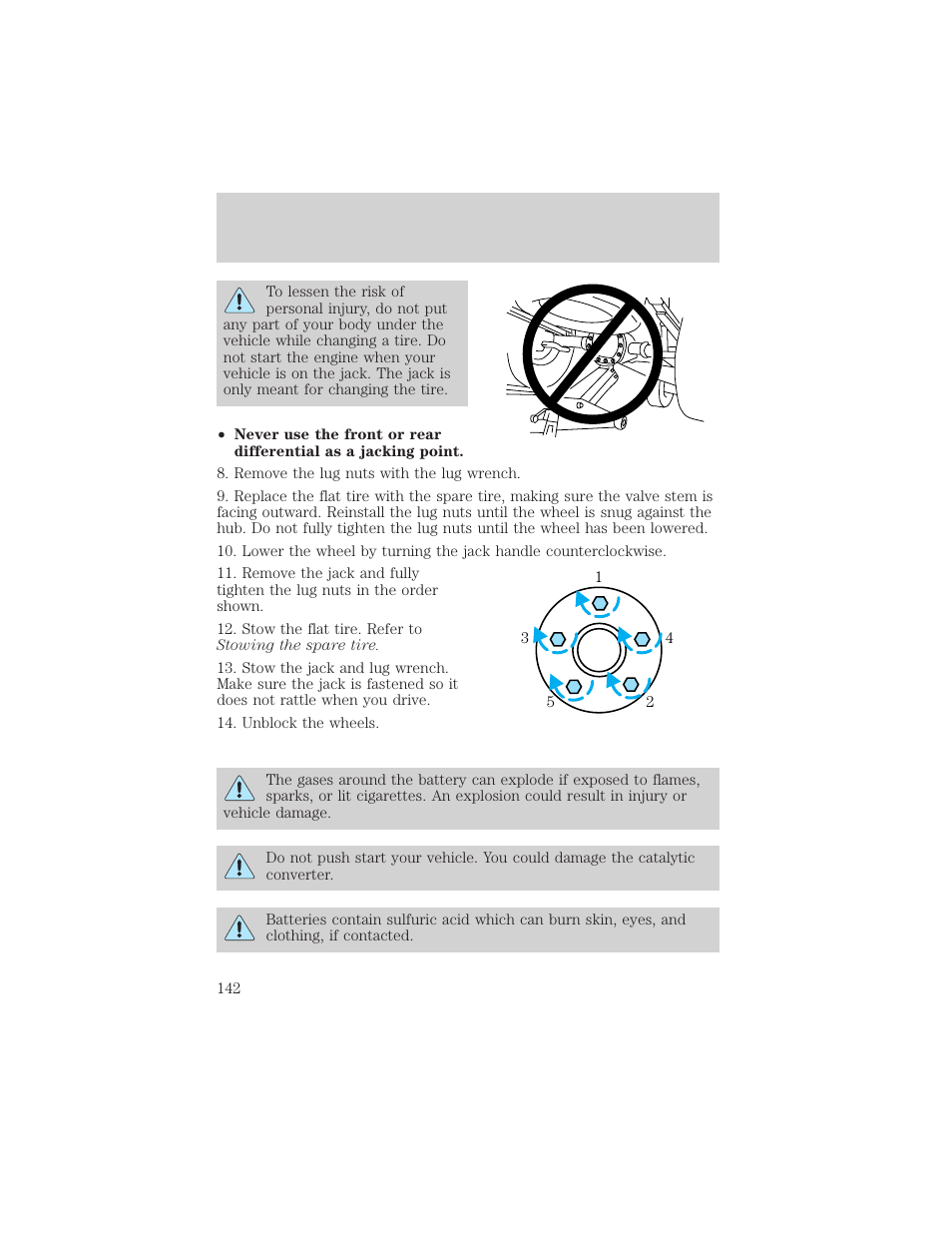 Roadside emergencies | FORD 2001 F-150 v.1 User Manual | Page 142 / 224