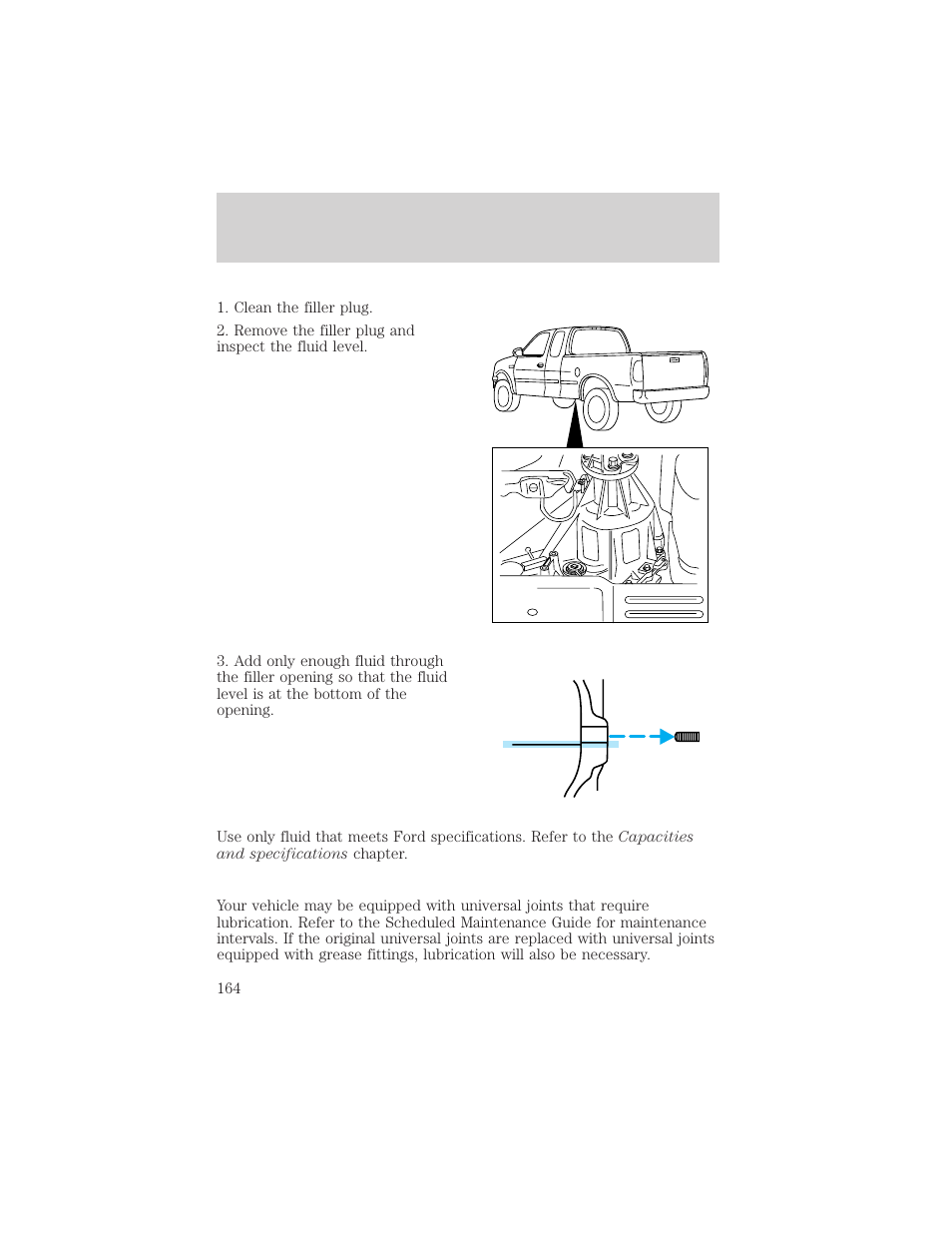 Maintenance and care | FORD 2001 F-150 v.1 User Manual | Page 164 / 224