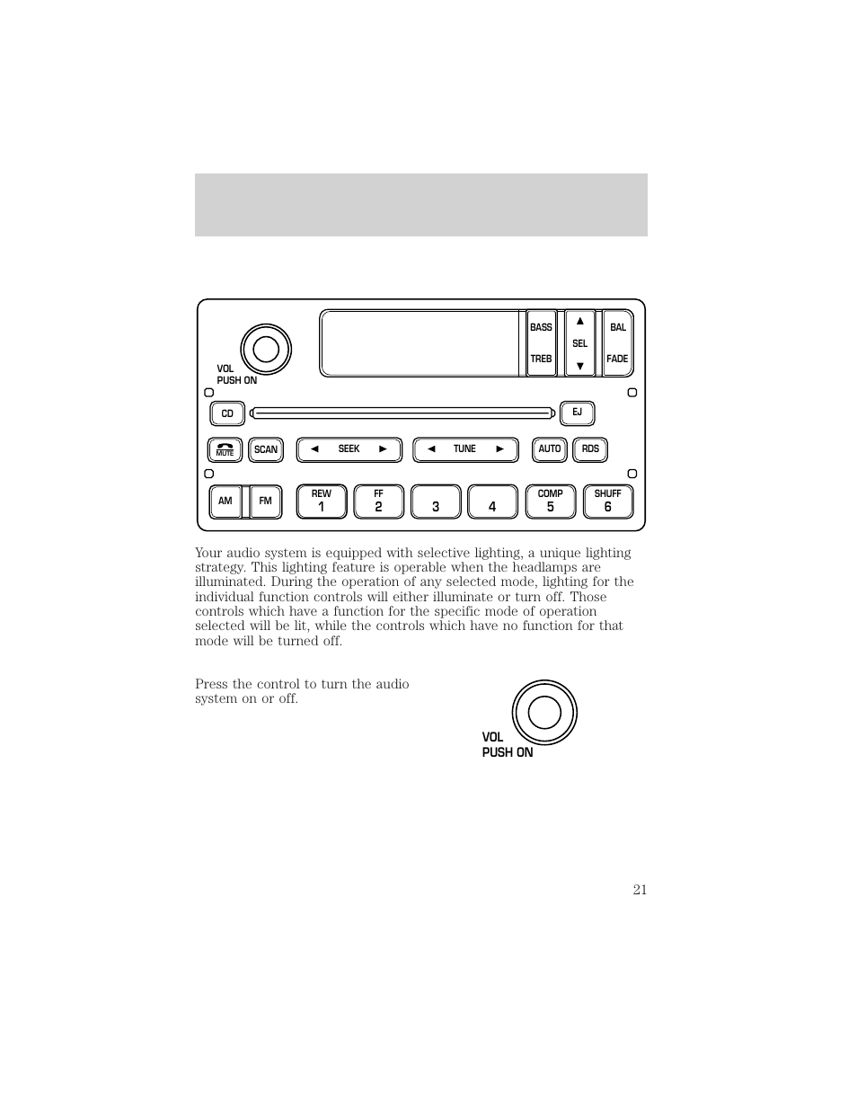 Controls and features | FORD 2001 F-150 v.1 User Manual | Page 21 / 224