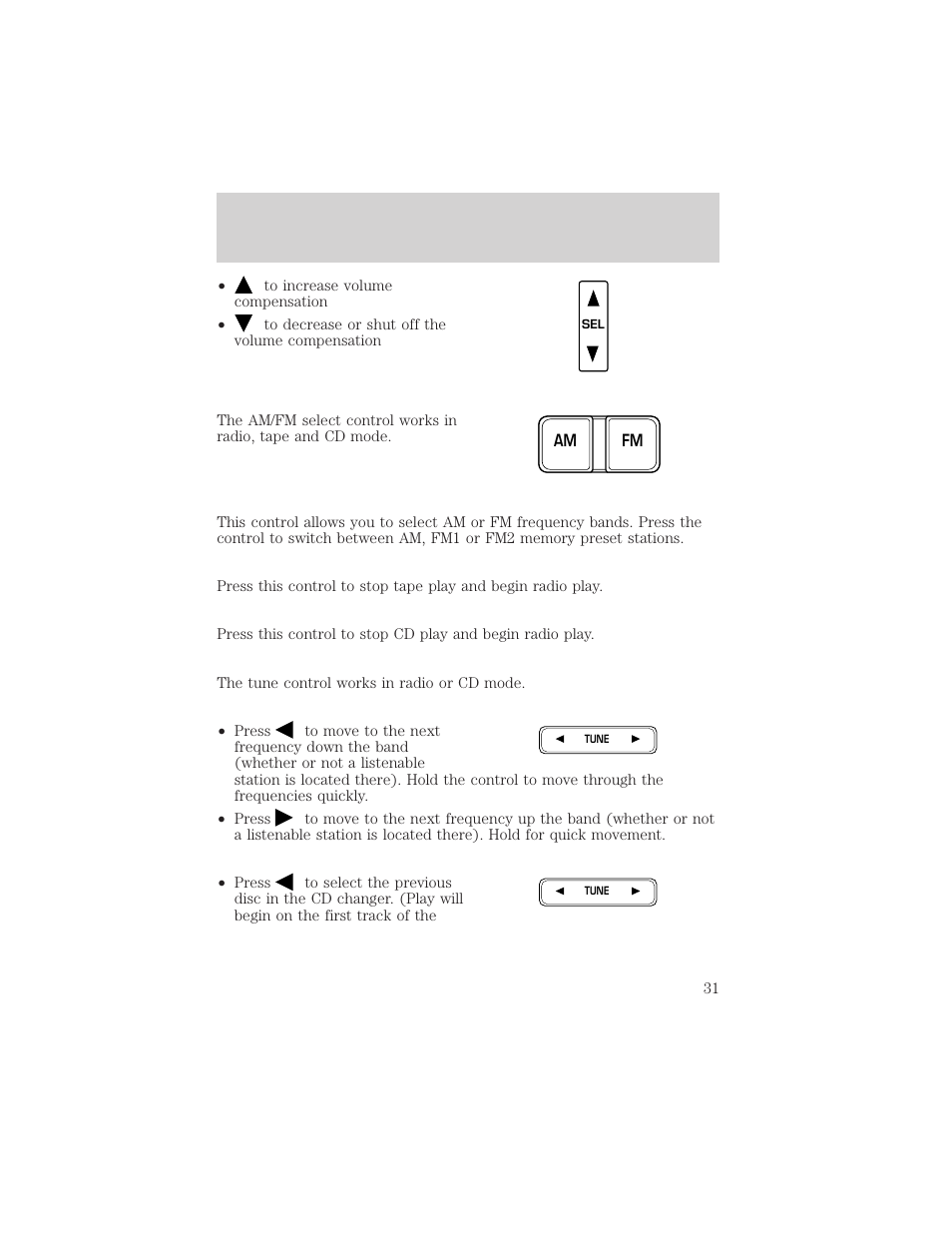 Controls and features | FORD 2001 F-150 v.1 User Manual | Page 31 / 224