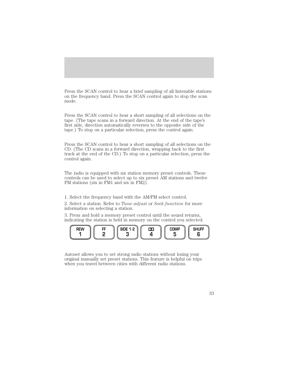 Controls and features | FORD 2001 F-150 v.1 User Manual | Page 33 / 224