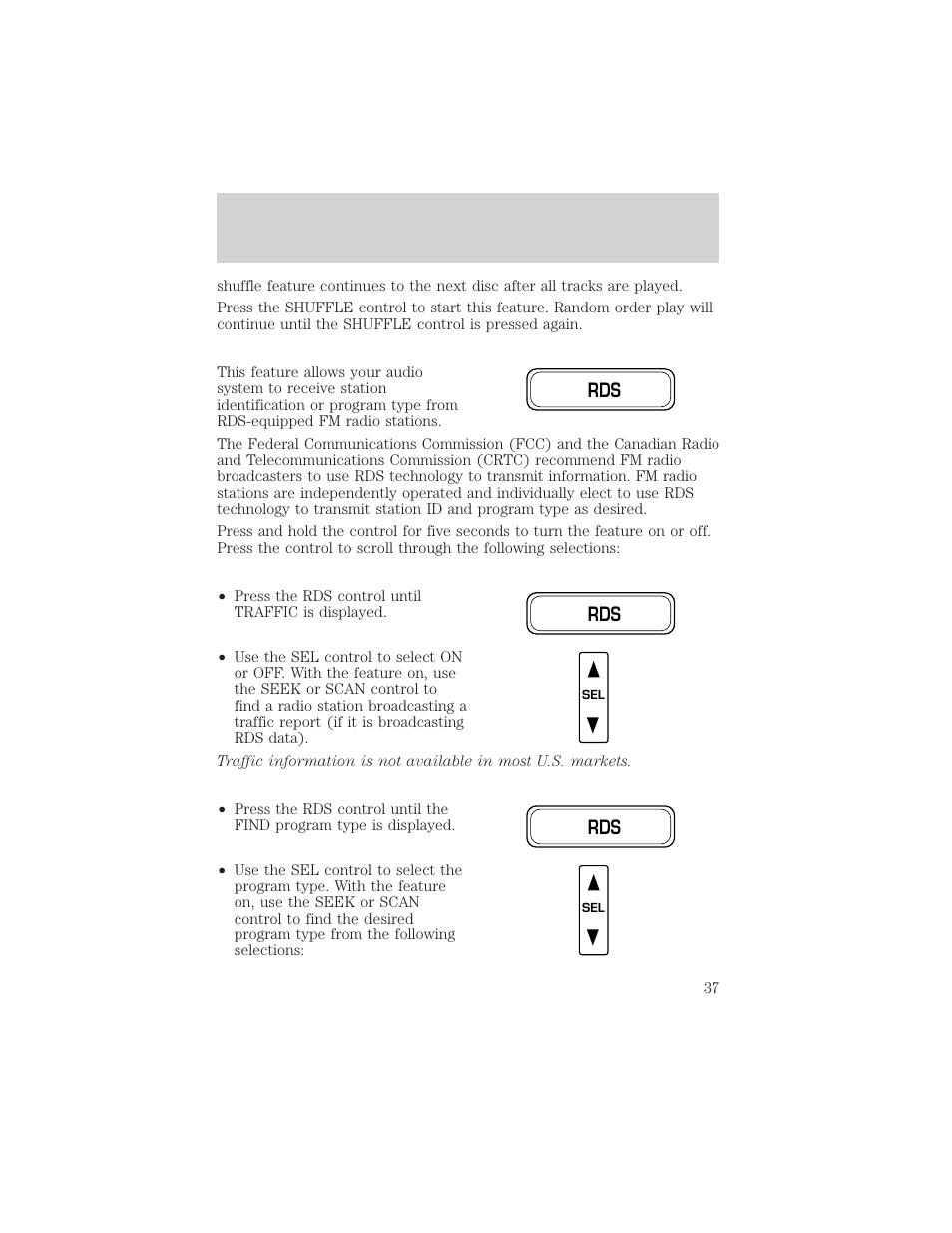 Controls and features | FORD 2001 F-150 v.1 User Manual | Page 37 / 224